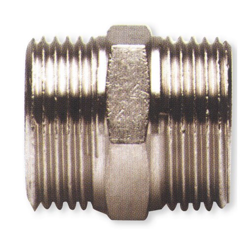 Nipple cilindrico in ottone nichelato m/m ø 3/4